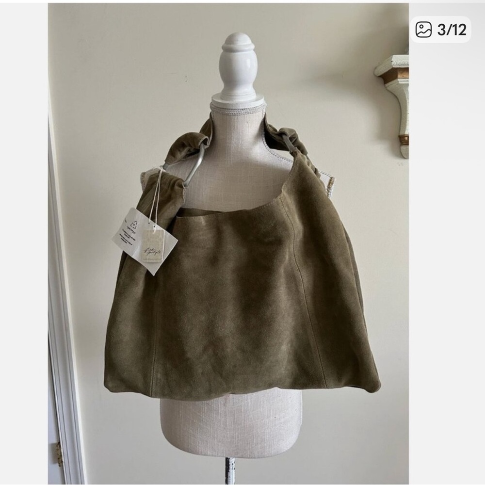 Free People Bobbi Slouch Suede Leather Bag. NWT!!! - Picture 3 of 8